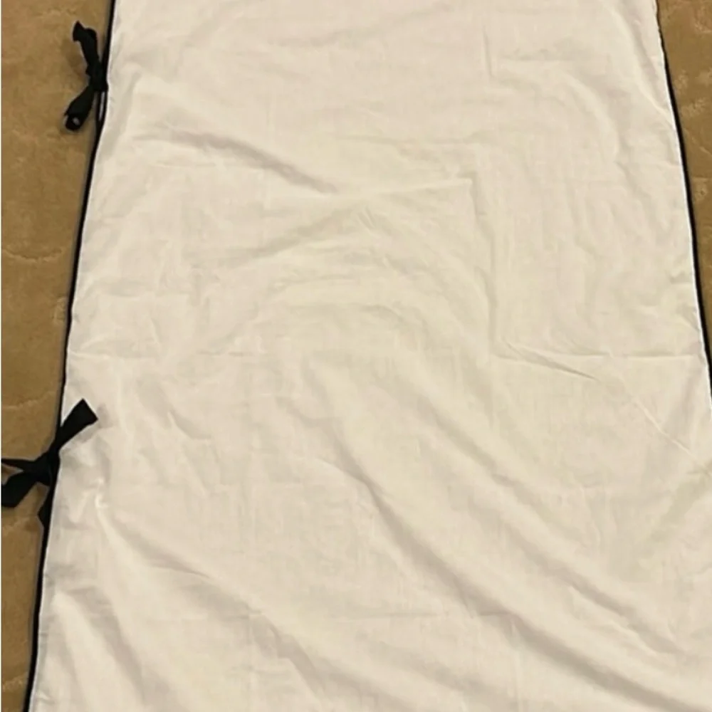 Authentic Chanel Short White Linen Garment Bag New